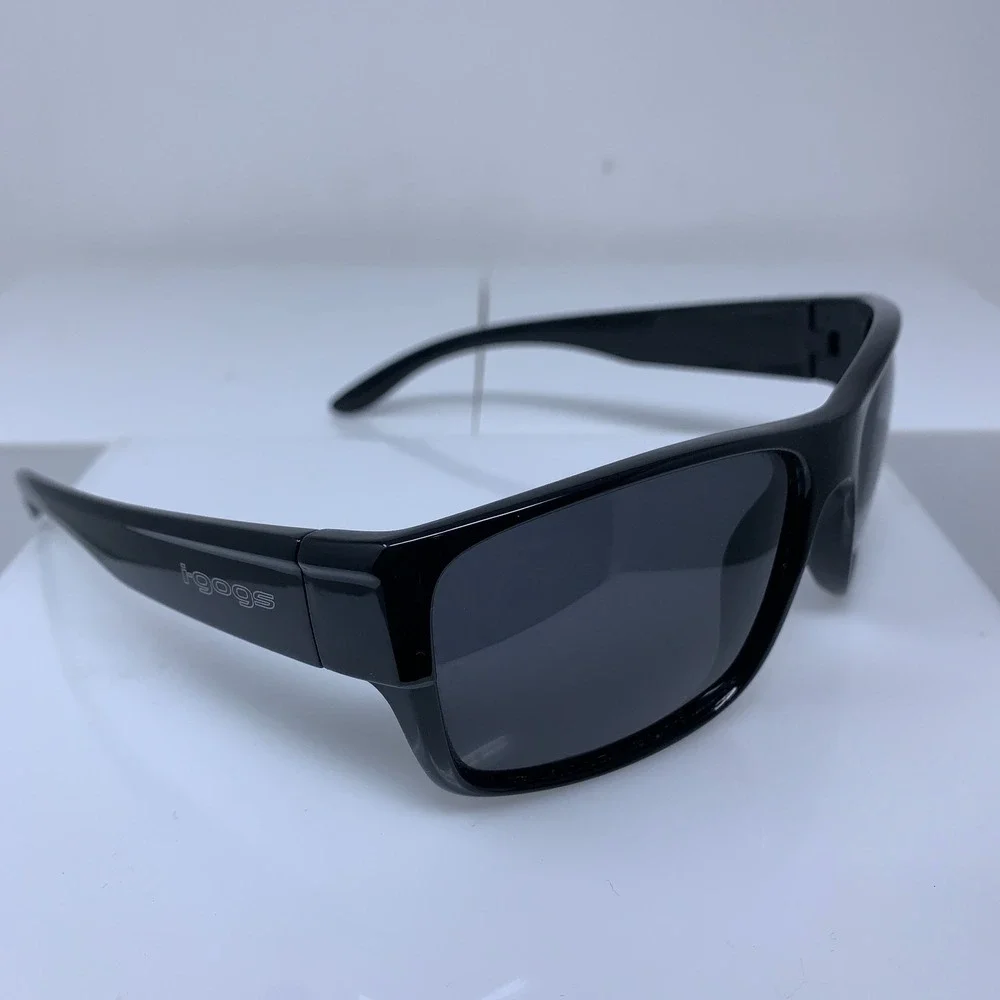 I-gogs Mens Black Sporty Frame Glare Reduction Polarized 17P Sunglasses New